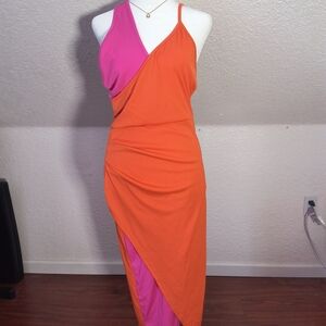 Pink and Orange Dress